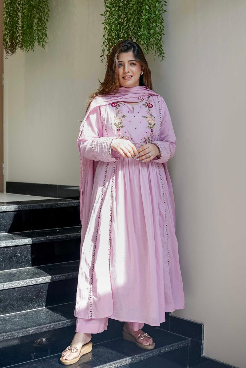 Traditional Anarkali Kurta Set with Embroidery