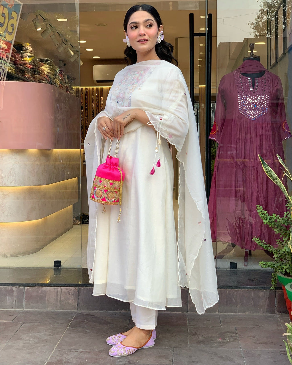Festive Straight Kurta Ensemble with Dupatta