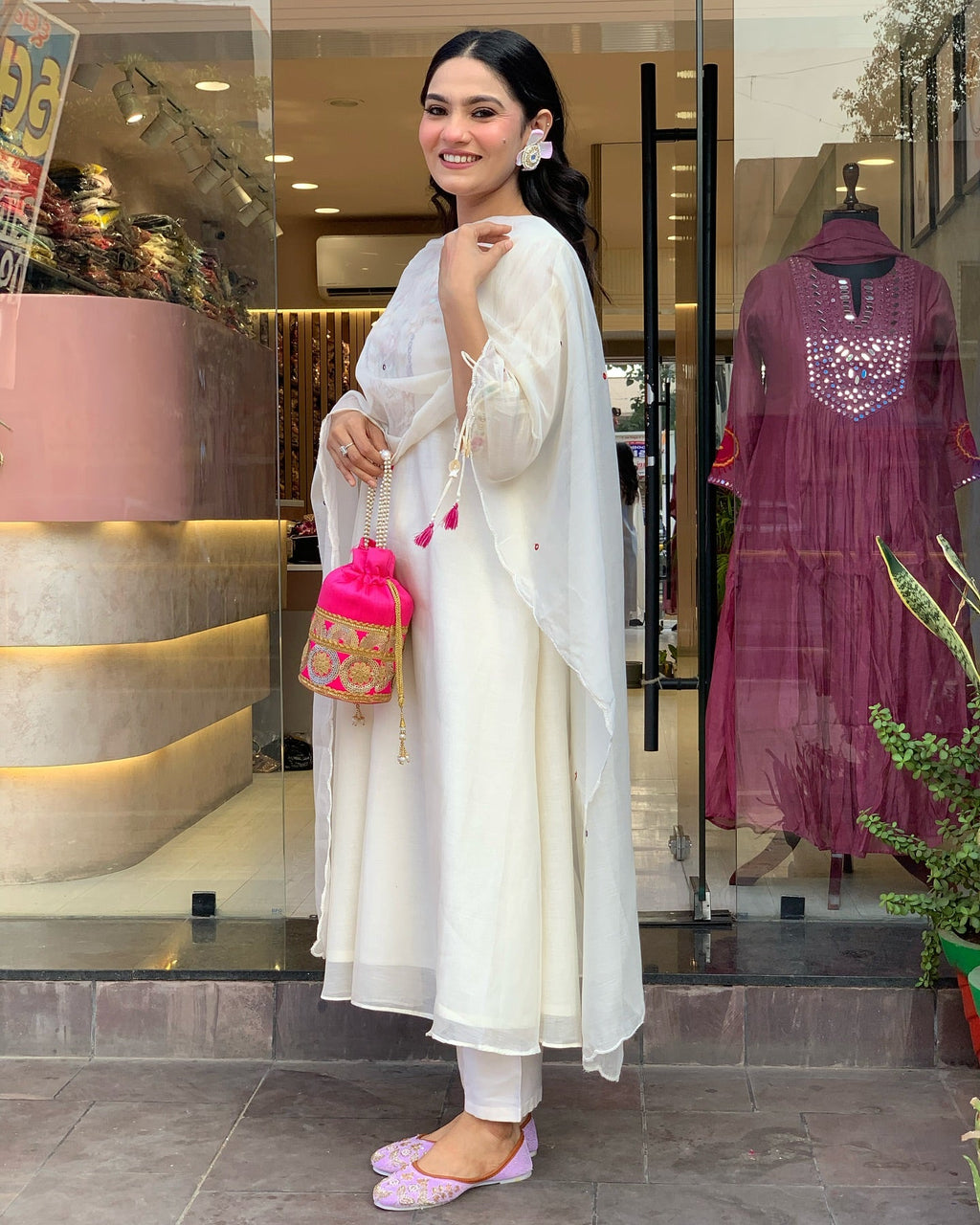 Festive Straight Kurta Ensemble with Dupatta