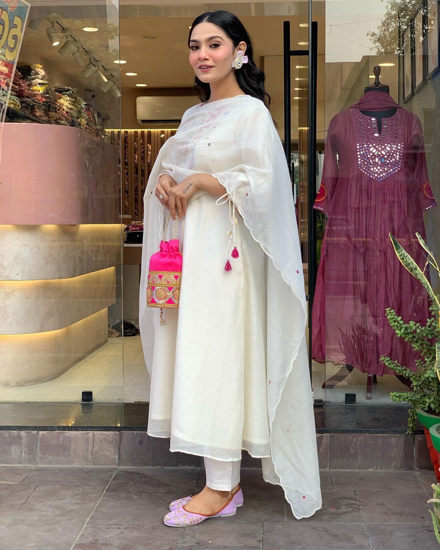 Festive Straight Kurta Ensemble with Dupatta