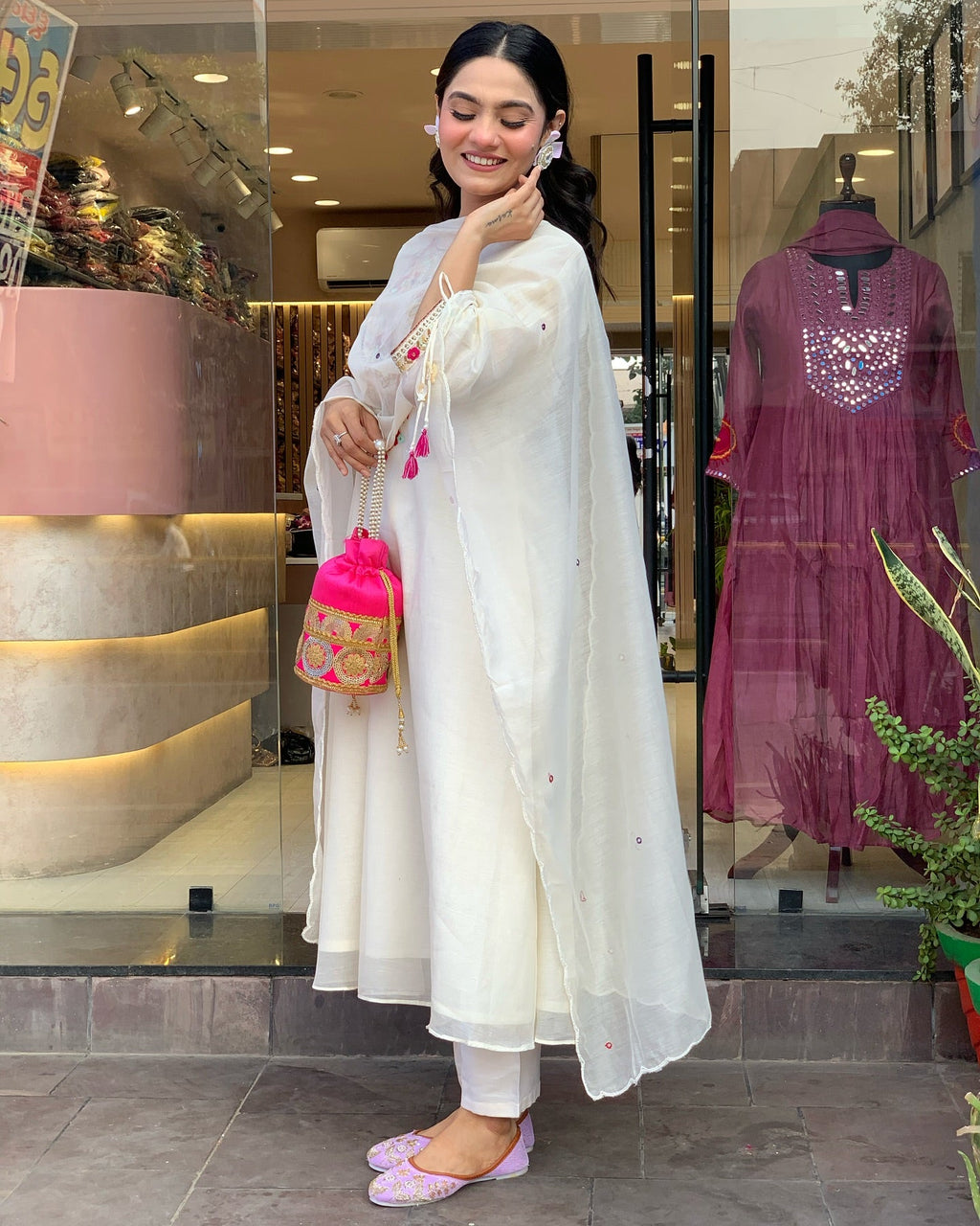 Festive Straight Kurta Ensemble with Dupatta
