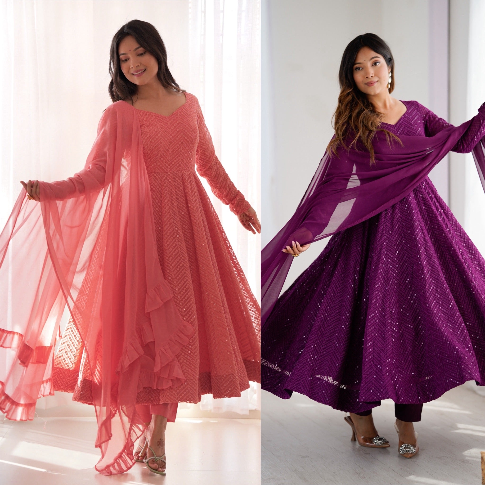 Pure soft Georgette Designer Anarkali Suit for Special Occasions