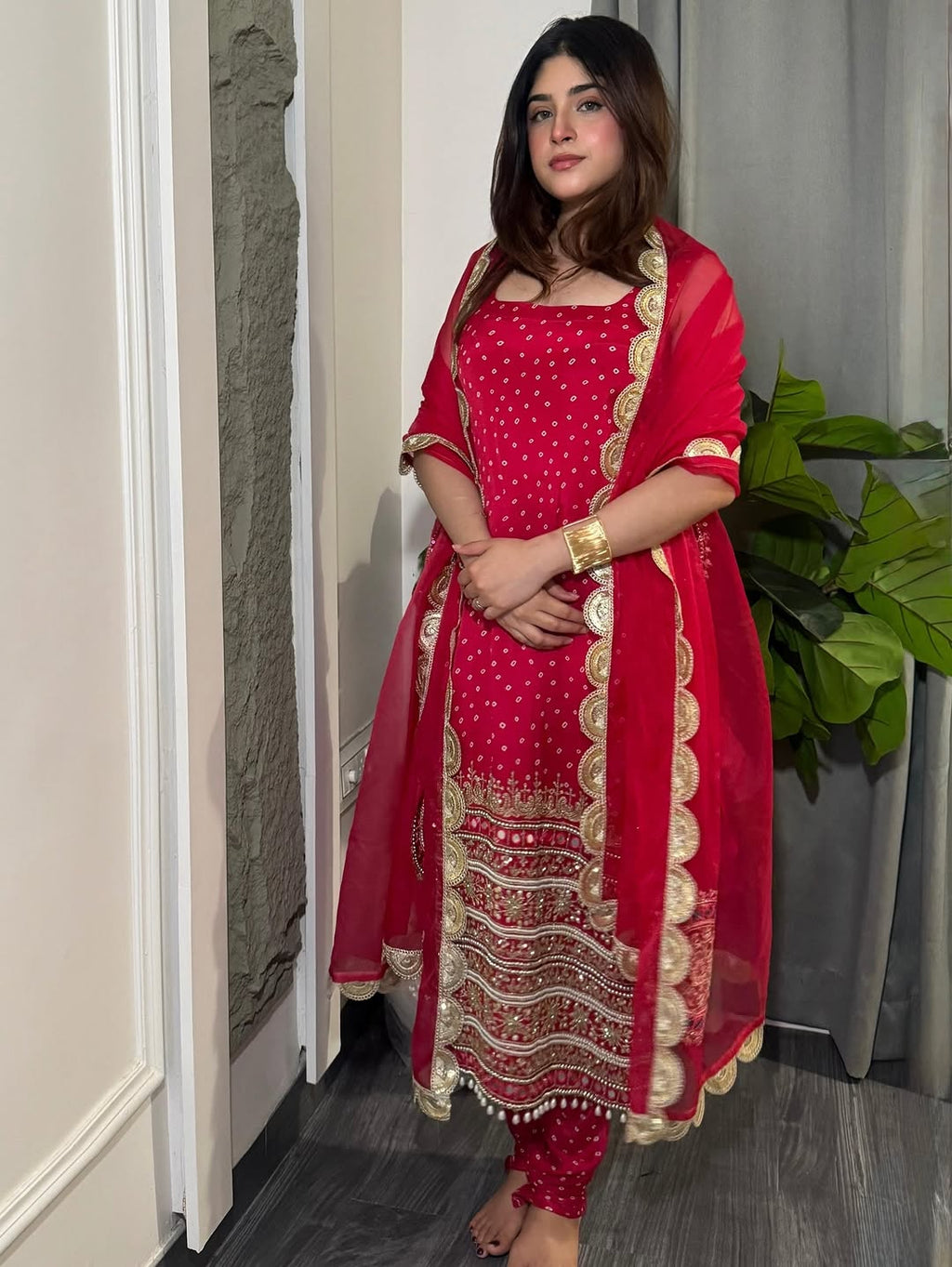 Salwar Kameez with Intricate Gold Work