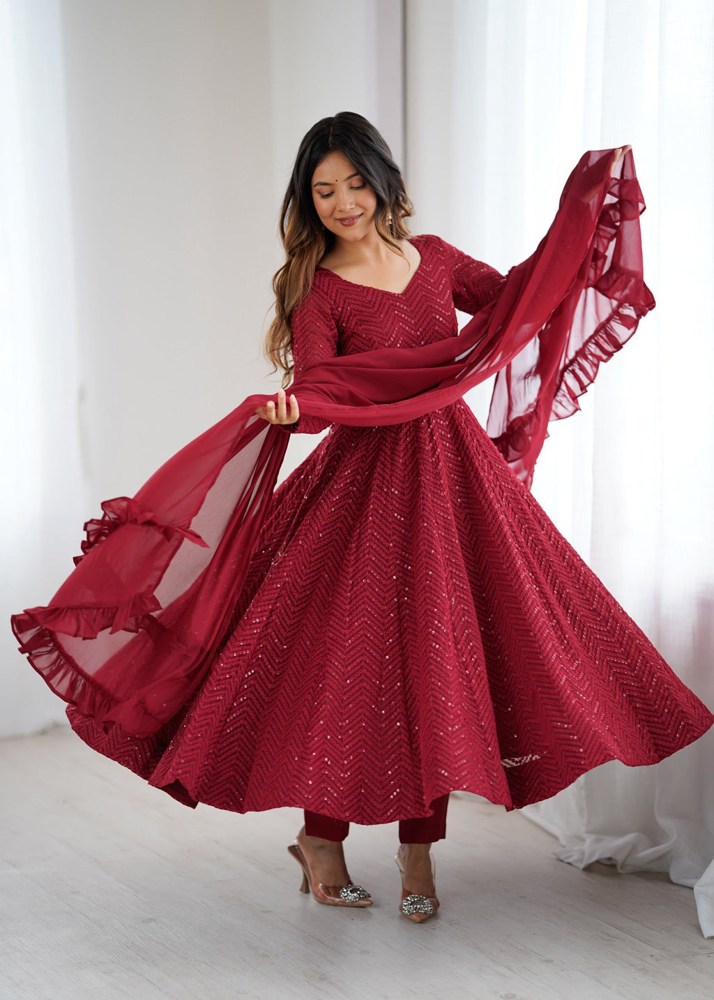 Ethereal Festive Anarkali Set