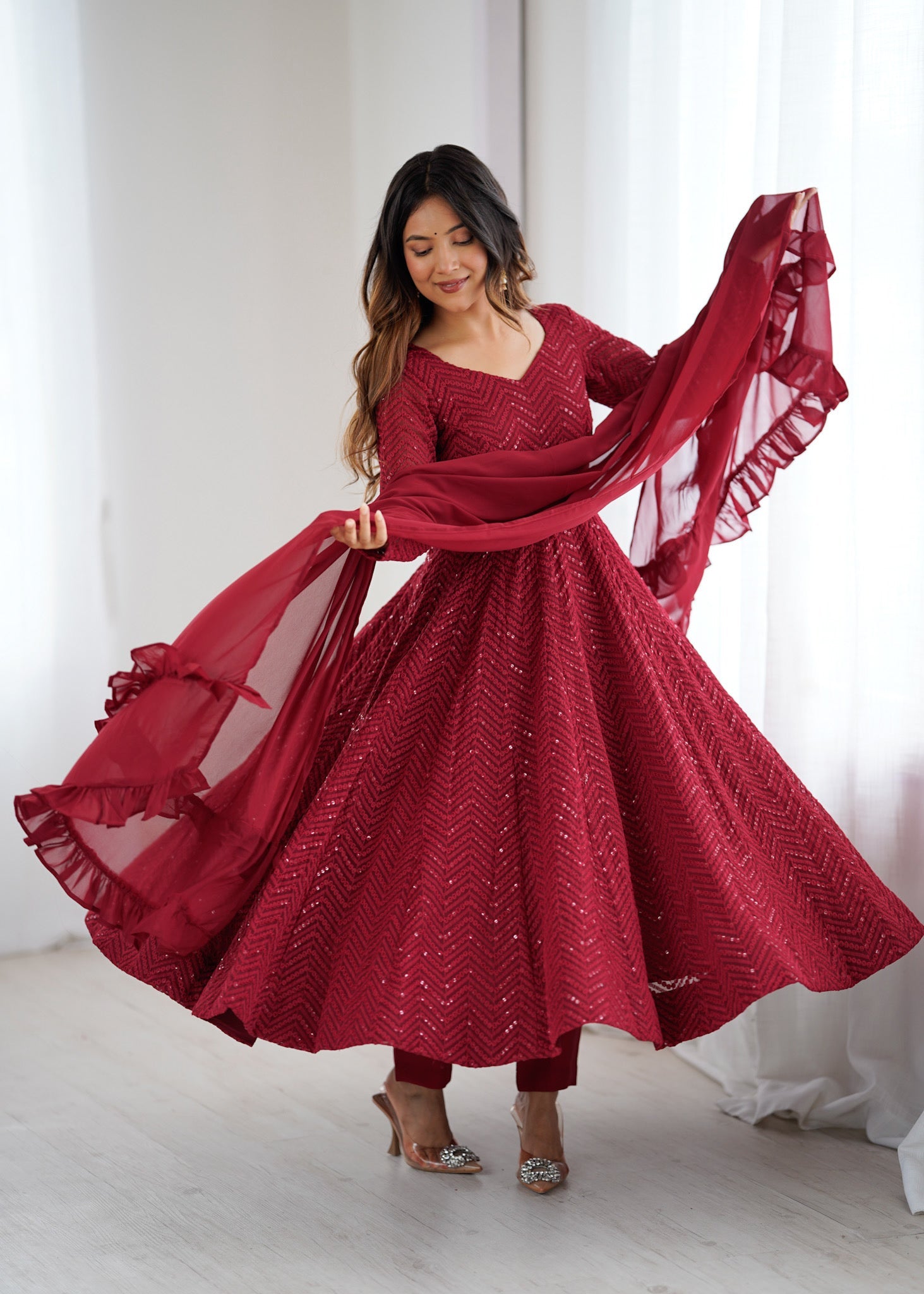 Ethereal Festive Anarkali Set