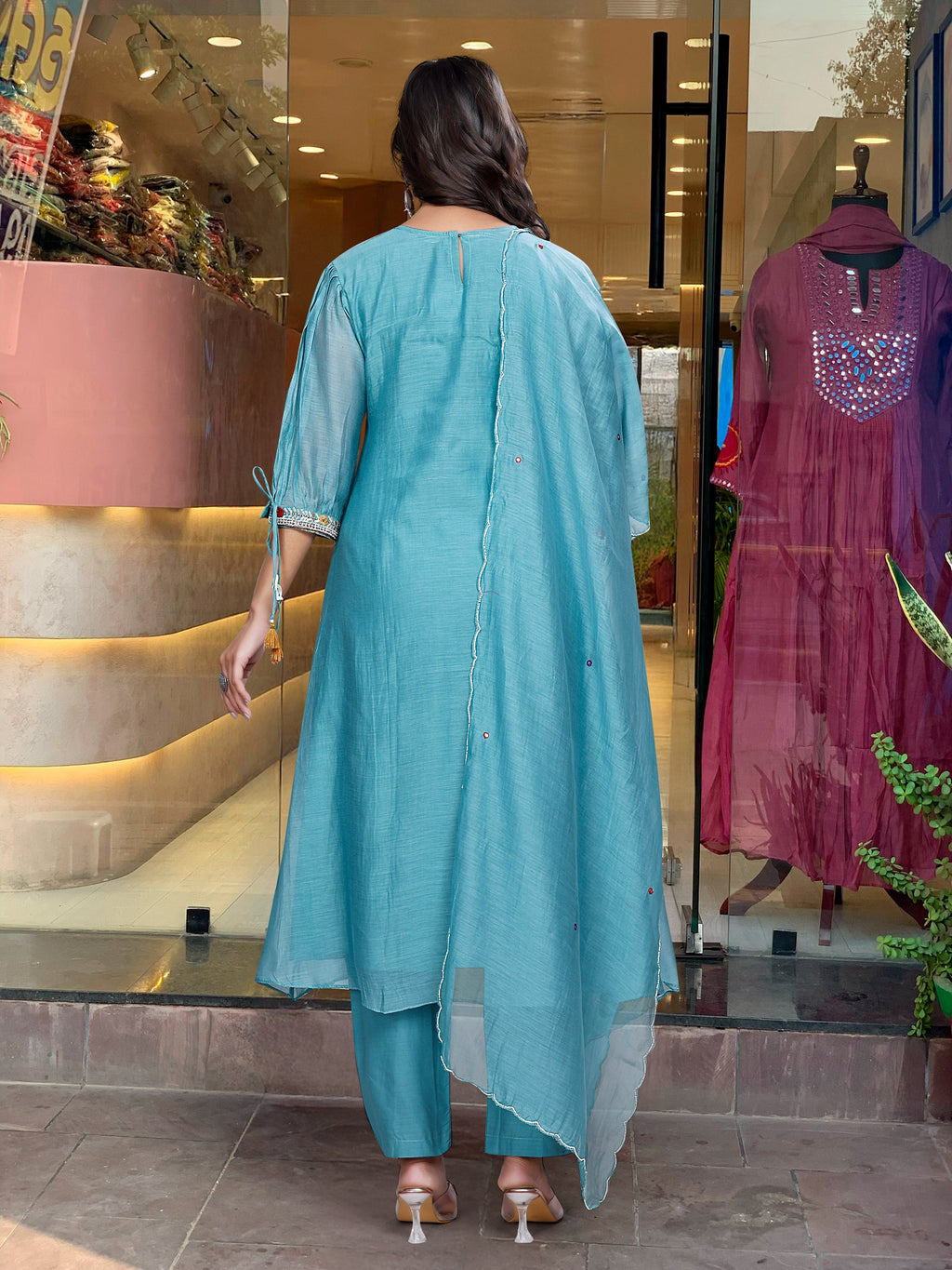 Festive Straight Kurta Ensemble with Dupatta