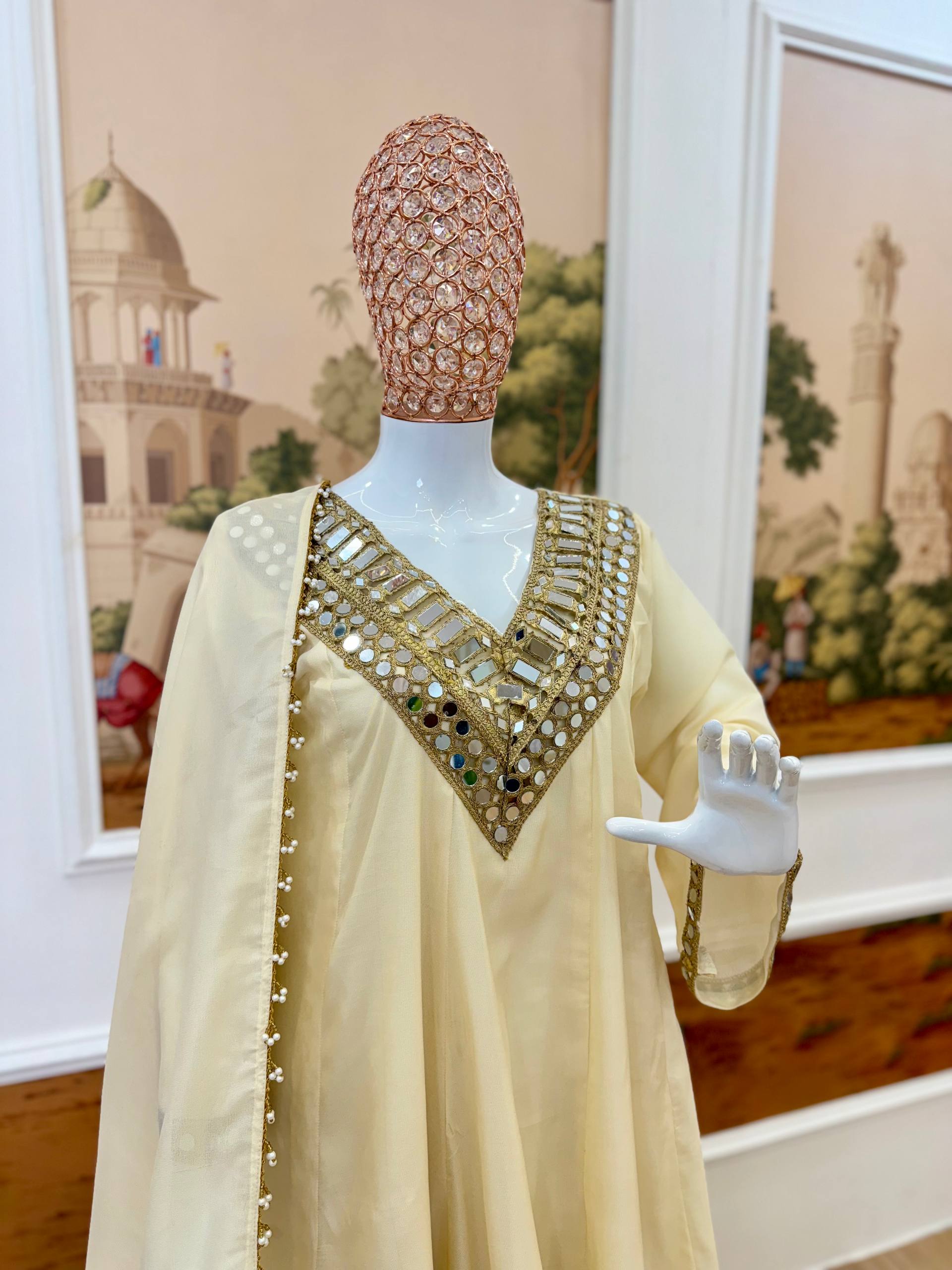 Stunning Sharara Set with Mirror Work Embellishment