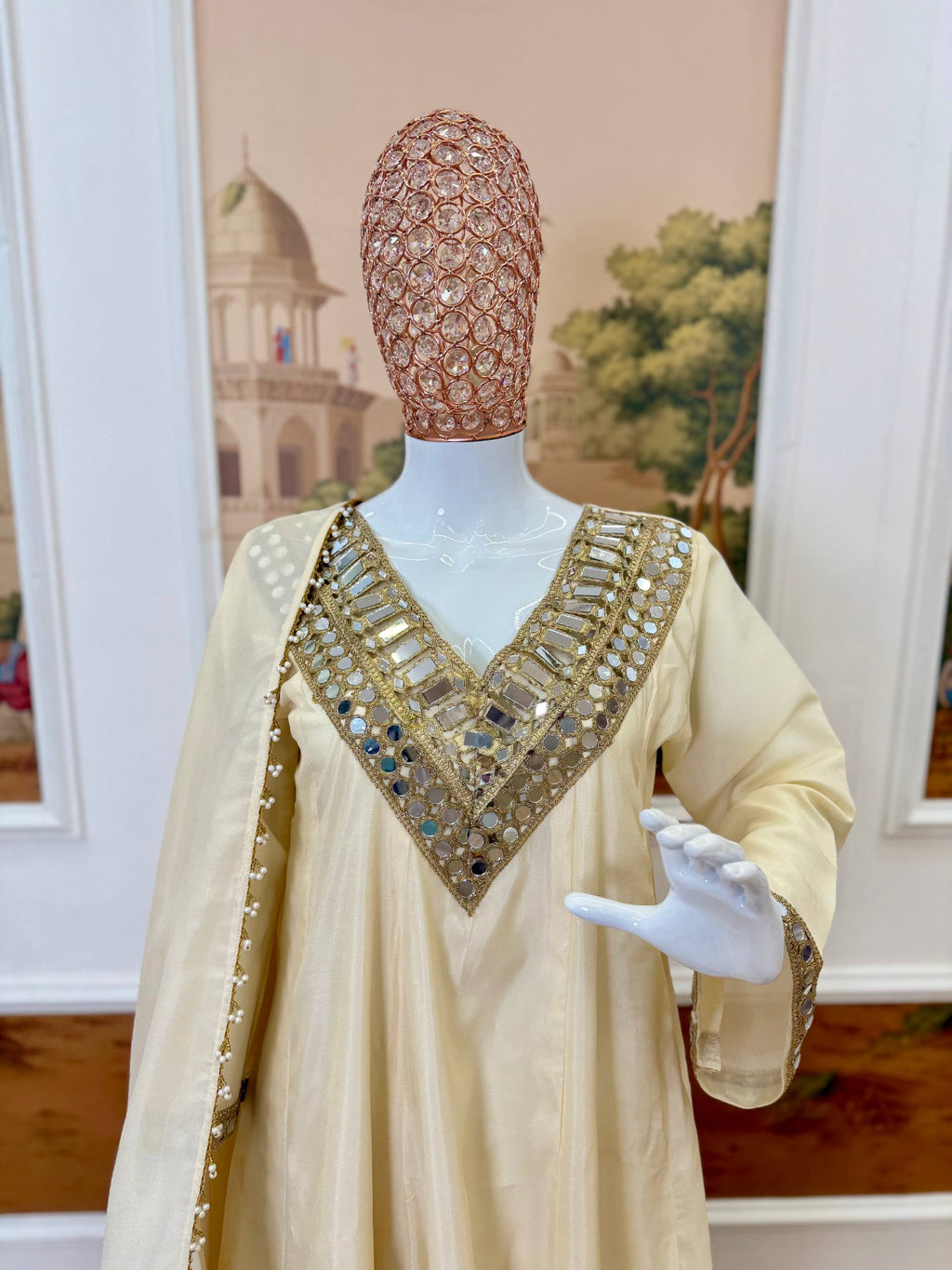 Stunning Sharara Set with Mirror Work Embellishment