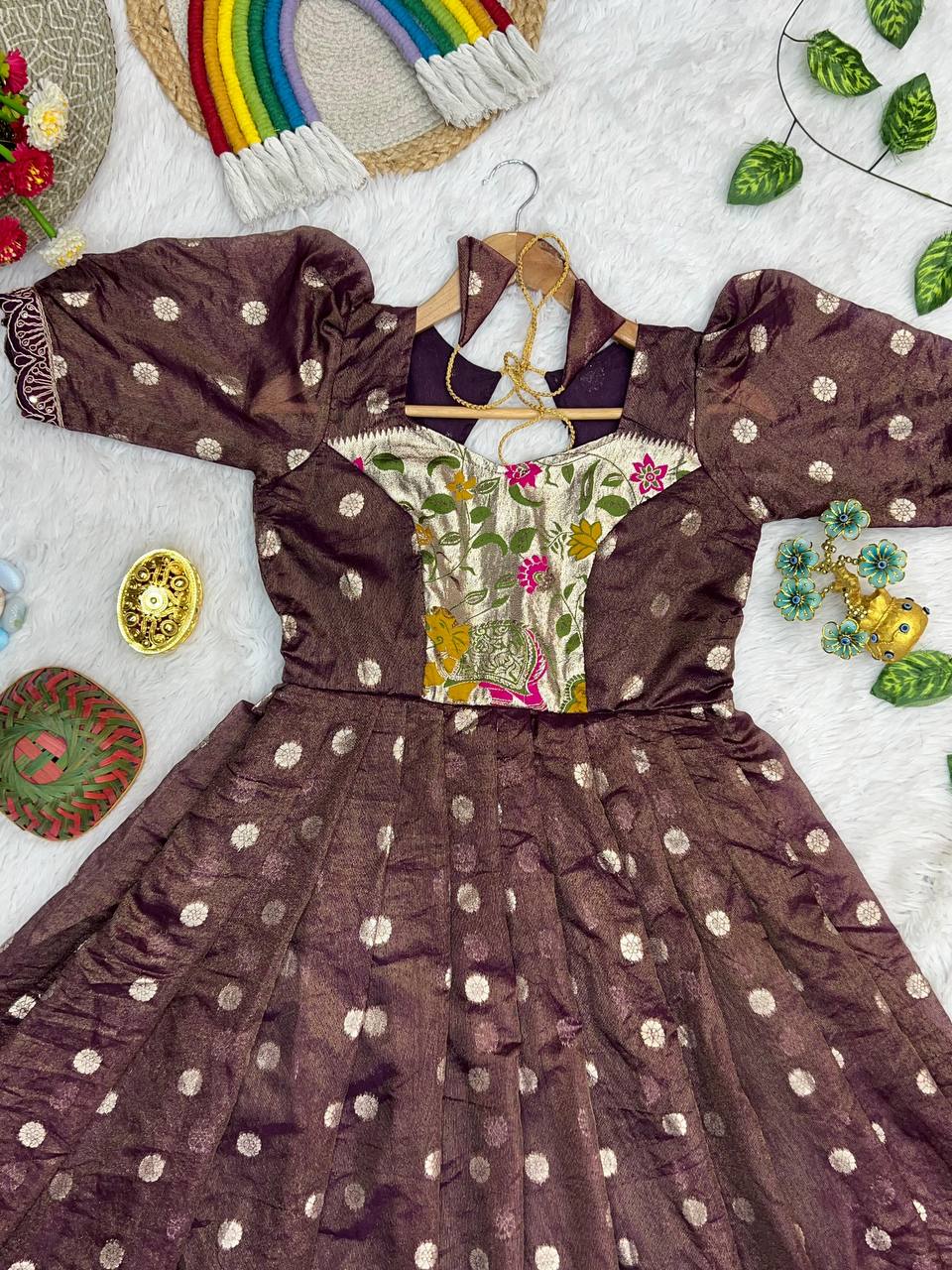 Elegant Charm in Plum & Floral Grace