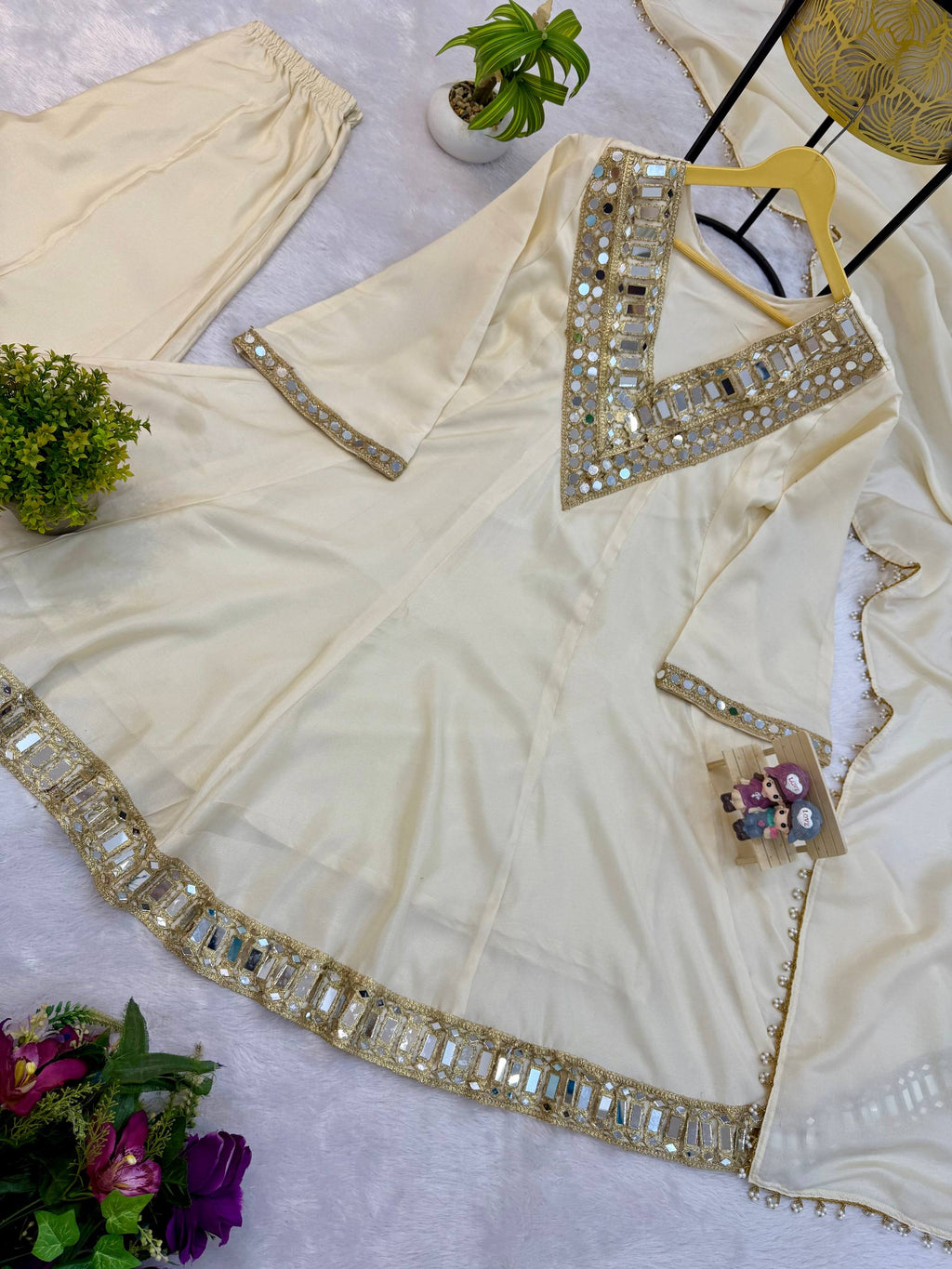 Stunning Sharara Set with Mirror Work Embellishment