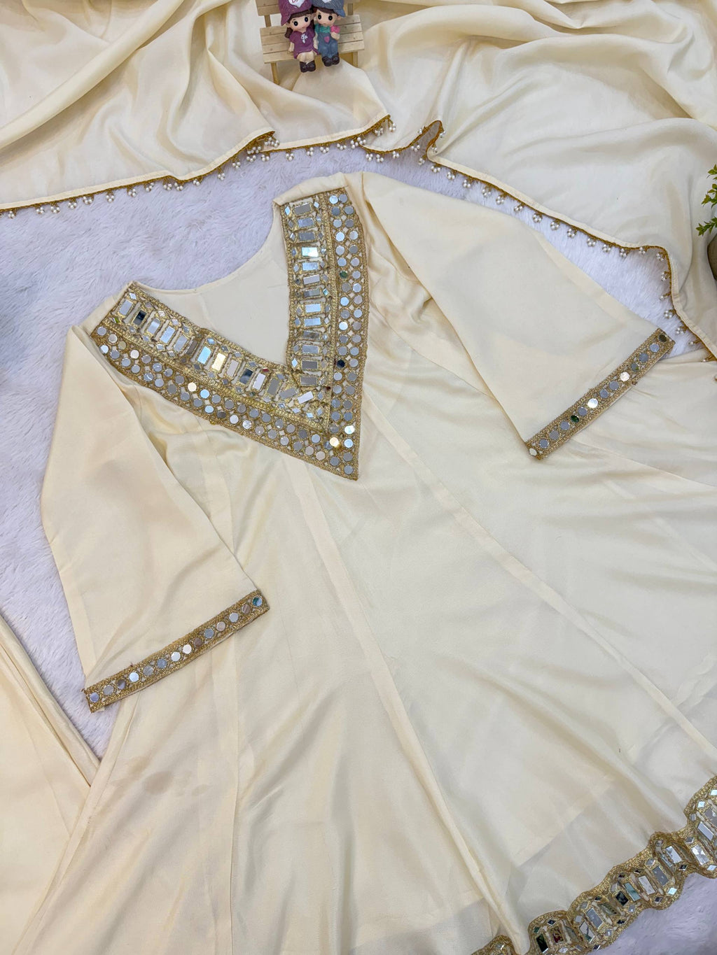 Stunning Sharara Set with Mirror Work Embellishment