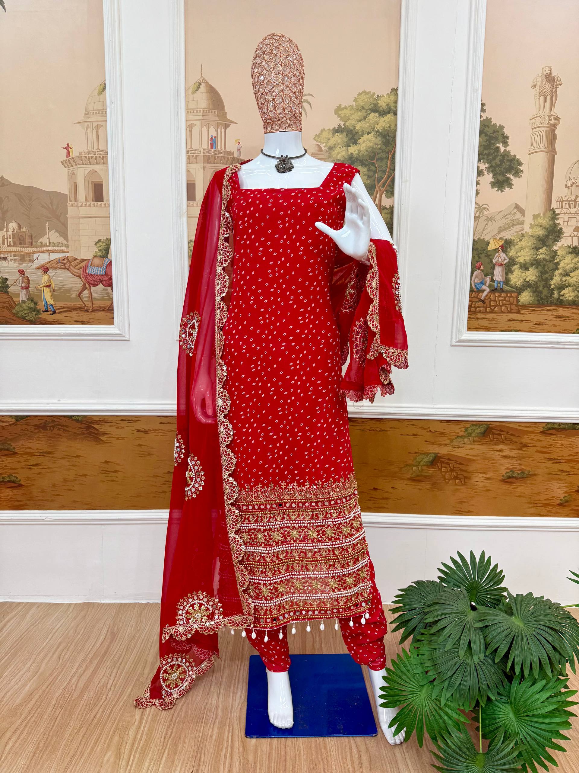 Salwar Kameez with Intricate Gold Work