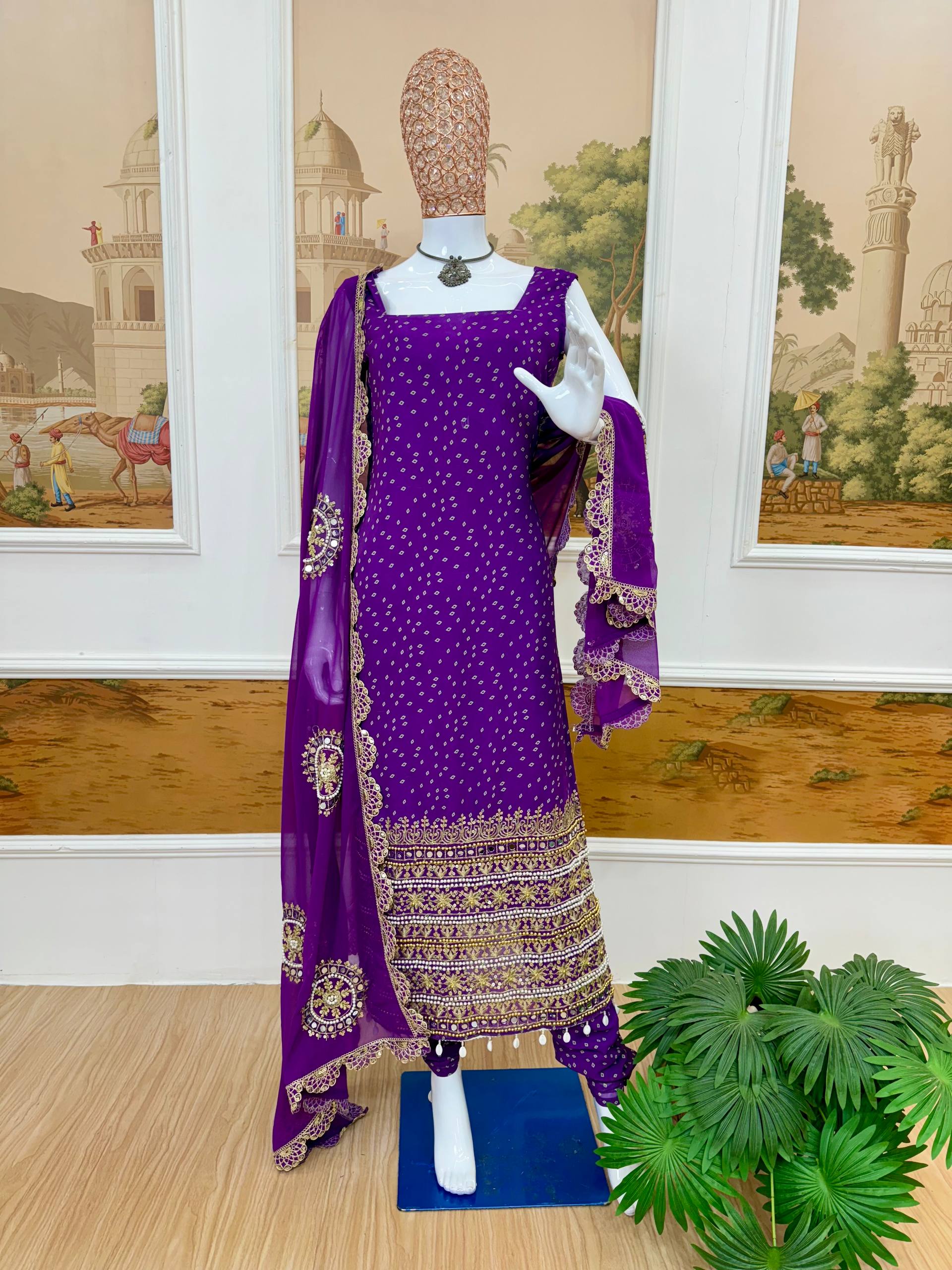 Salwar Kameez with Intricate Gold Work