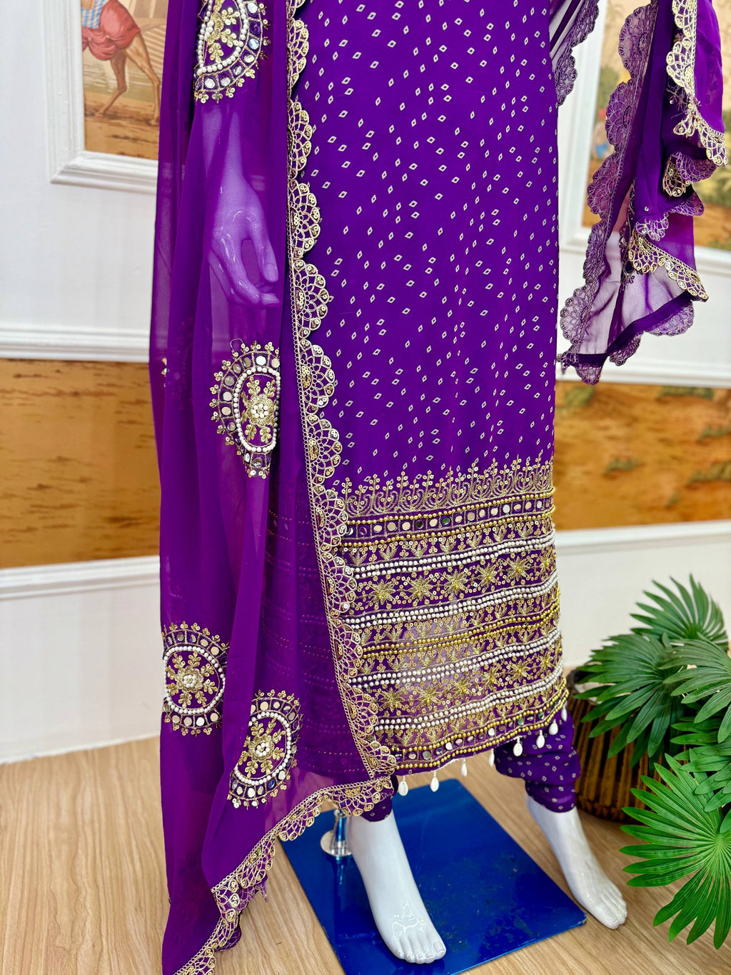 Salwar Kameez with Intricate Gold Work