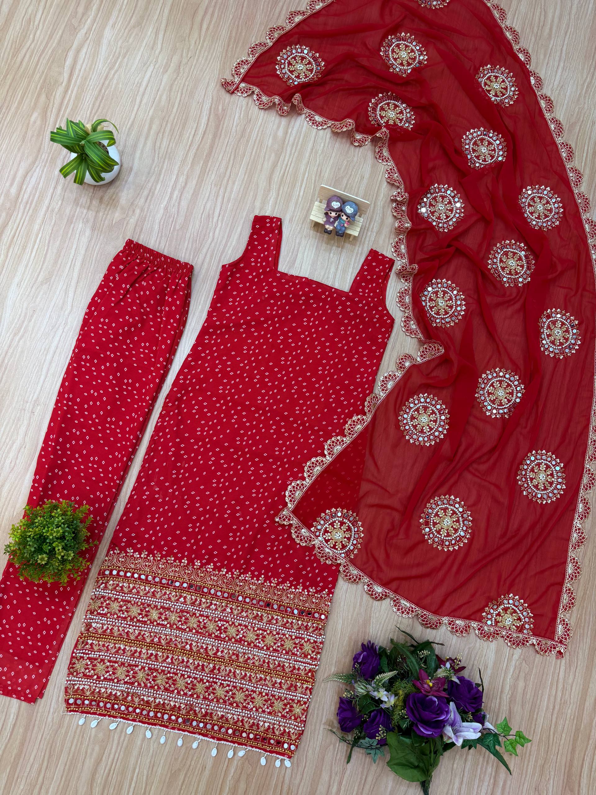 Salwar Kameez with Intricate Gold Work