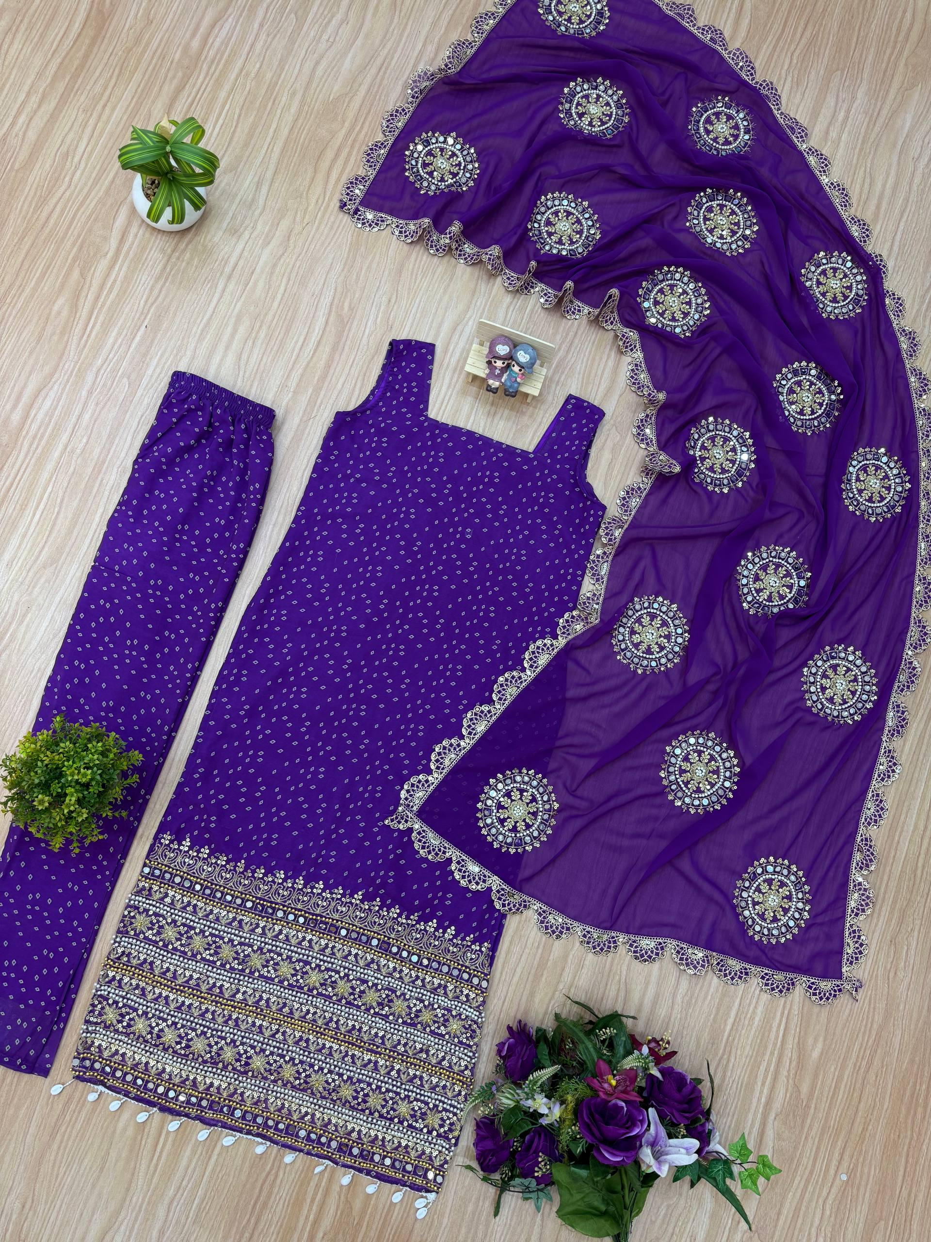 Salwar Kameez with Intricate Gold Work