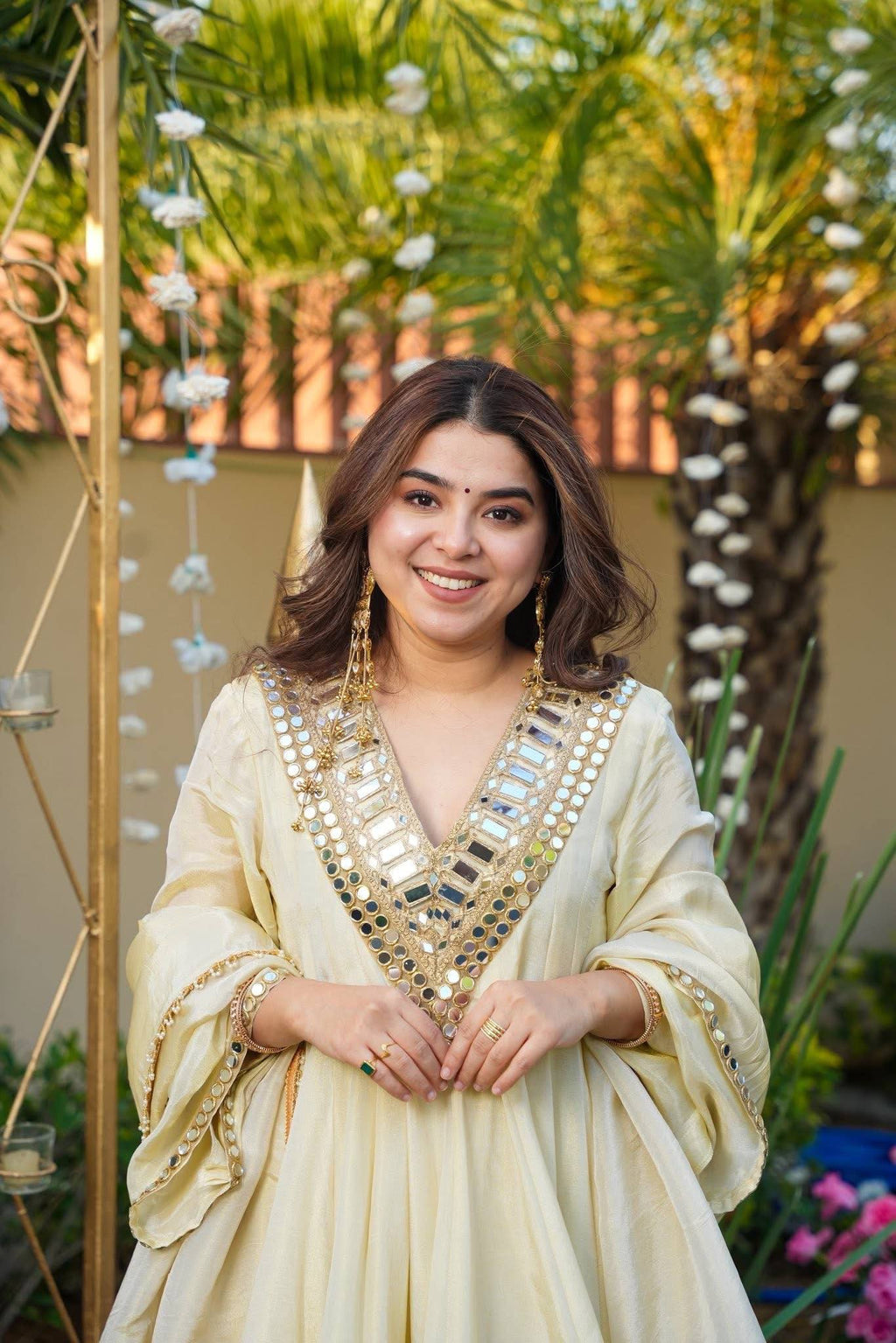 Stunning Sharara Set with Mirror Work Embellishment