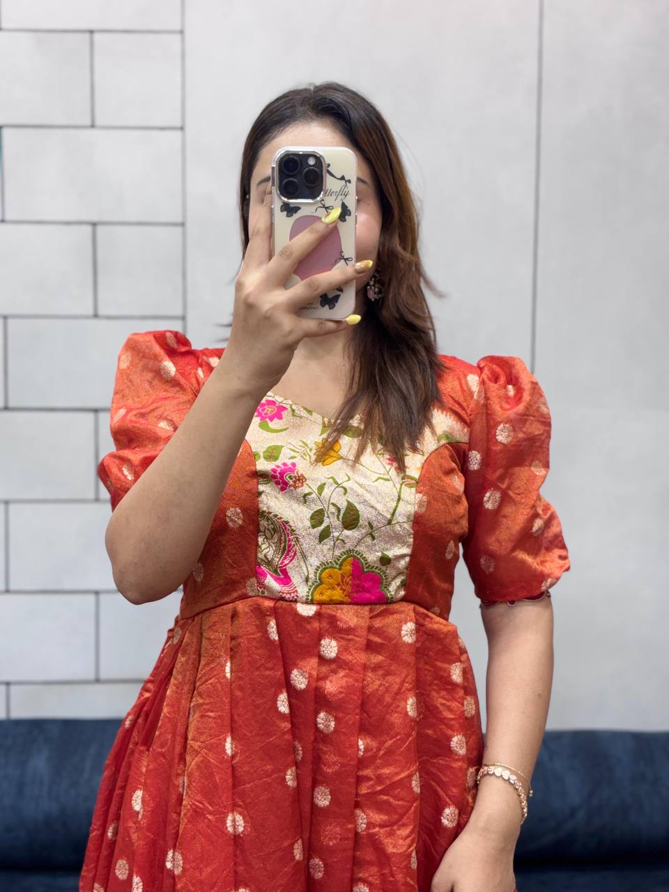 Elegant Charm in Plum & Floral Grace