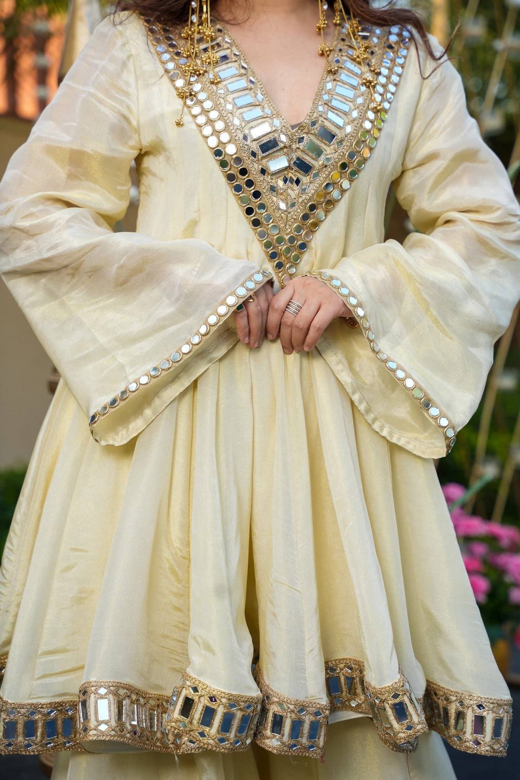 Stunning Sharara Set with Mirror Work Embellishment