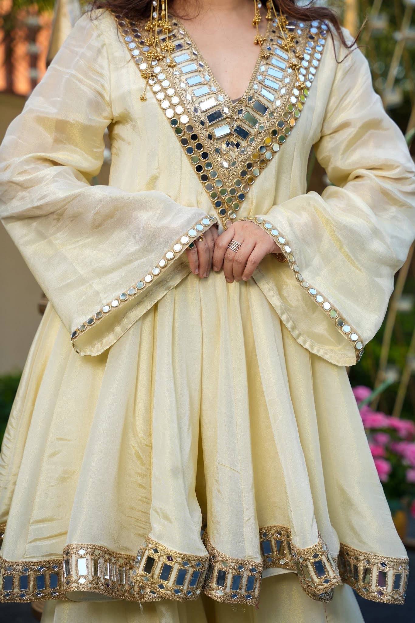 Stunning Sharara Set with Mirror Work Embellishment